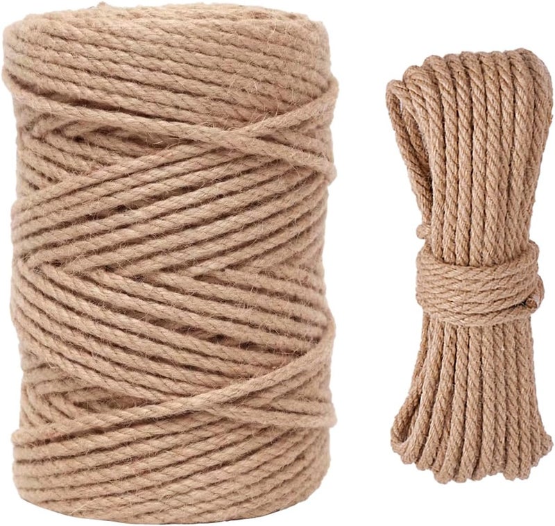THAMIAO Nature Hemp Rope, Sisal Rope for Cat Scratcher, Cat Scratching Post Replacement, Heavy Duty Jute Twine for Cat Tree and Tower, DIY (1/4 inch, 50 FT) - Image 3